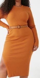 NWT Belted Plus Size Midi Dress